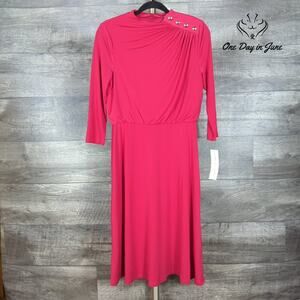 London Style Long Sleeve Midi Dress Size 6